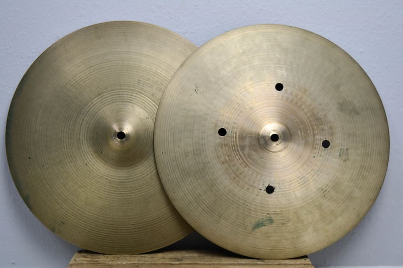 A. Zildjian 15" Hollow Logo Quick Beat Hi-Hat Cymbals (Pair) 1978 - 1982 image 1