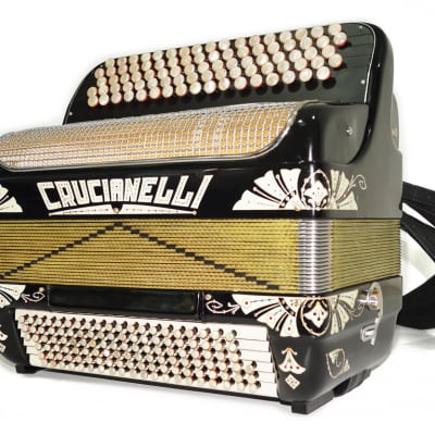 Crucianelli Brevis made in Italy Rare 5 Rows Button Accordion New Straps 2154, Amazing Rich and Powerful sound! image 5