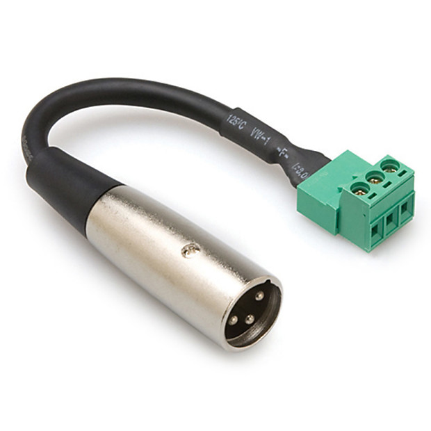 Hosa PHX-106M XLR3M to Phoenix Male Adapter Cable - 6" image 1