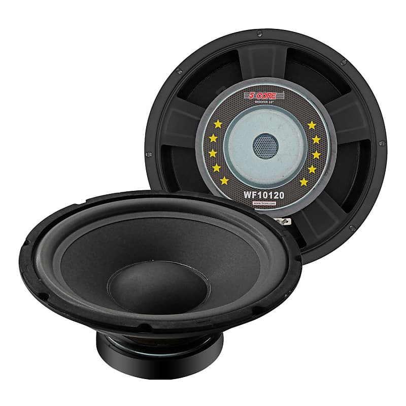 10 Inch Subwoofer Speaker • 750W Peak • 4 Ohm Replacement Car Bass Sub Woofer • w 1.25" Voice Coil • 23 Oz Magnet- WF 10120 4OHM image 1