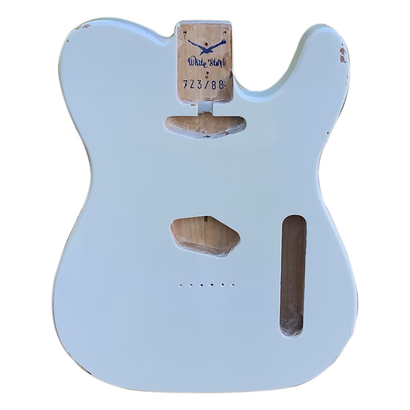 Aged Sonic Blue Telecaster Style Guitar Body - Nitro Finish | Reverb