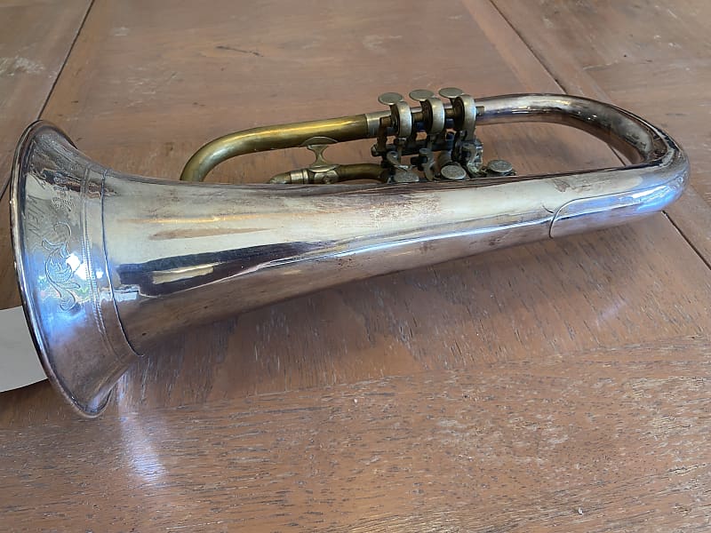 Frank Stark Flugelhorn horn Silver and raw brass Reverb