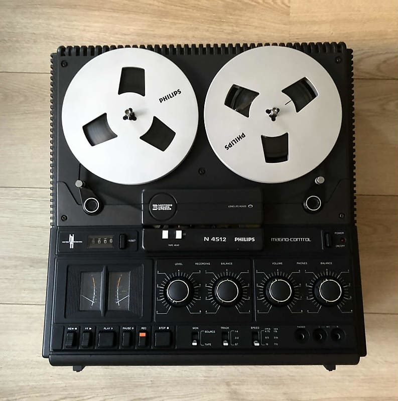 Vintage 1977 Philips N4512 Reel to reel tape player/recorder  			
