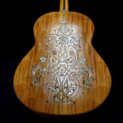 Blueberry Handmade Classical Nylon String Guitar Floral Motif Built to Order image 10