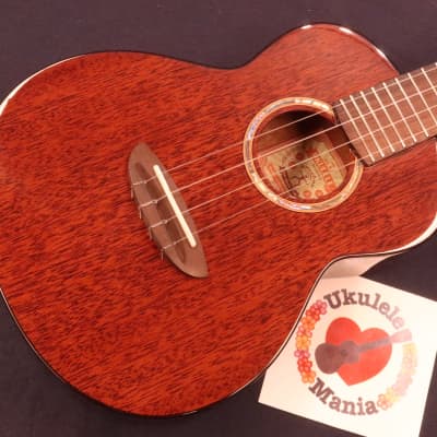 Anuenue AMM2 Solid African Mahogany Gloss Concert with Paua Shell Rosette Ukulele #5314 for sale