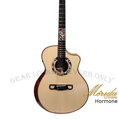 Merida Extrema Hormone all Solid Sitka Spruce & Cypress grand auditorium acoustic electronic guitar image 3