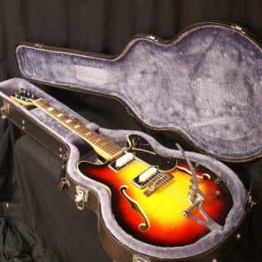 Univox Custom ES 335 1960's Sunburst Hollow Body electric guitar Made in JAPAN with a hardshell case image 14