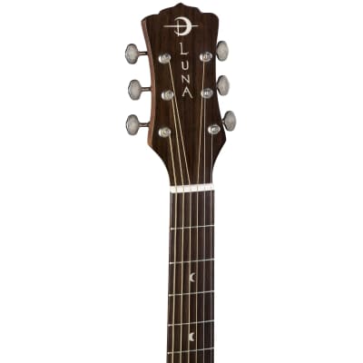 Luna Art Vintage Dreadnought Acoustic Guitar Solid Top Distressed image 4