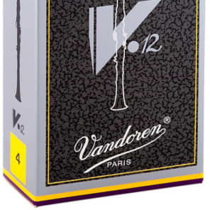 Vandoren CR194 V12 Bb Clarinet Reeds - Strength 4 (Box of 10)