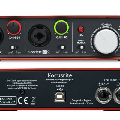 Focusrite Scarlett 2i2 3rd Gen 2x2 USB Audio Interface 3rd Generation image 1