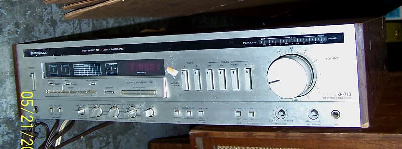 Kenwood KR-770 Silver Face Stereo Receiver  			