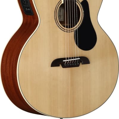 Alvarez ABT60E Baritone Acoustic-Electric Guitar, Natural image 1