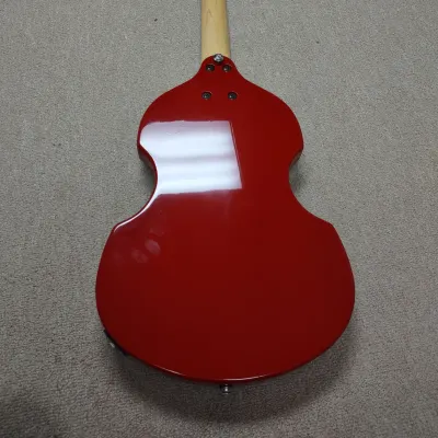 Greco VBS-500 MIJ Beatle-style Bass - Early 2000s, Red image 4