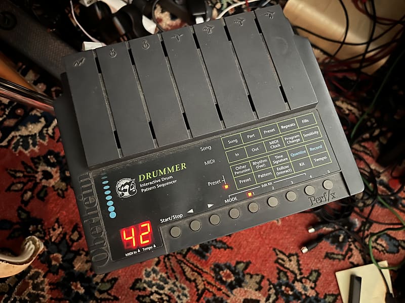 Oberheim Perf/x Drummer Interactive Drum Pattern Sequencer 1991 - Black image 1