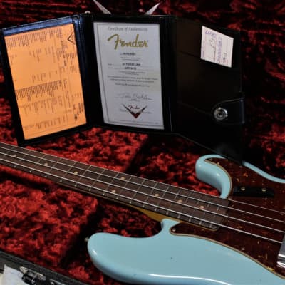 Custom Shop Time Machine 1963 Precision Bass Journeyman Relic - Aged Daphne Blue image 18