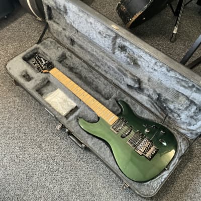 Ibanez 540SJM (jade metallic) solid body electric guitar made in Japan April 1992 in very good condition with original Ibanez prestige deluxe hard case with owners manual included. image 2