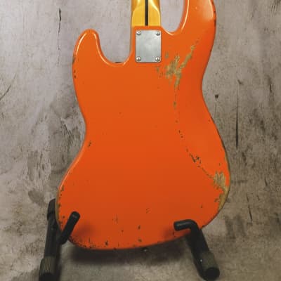 Luthier made Jazz Bass 2020 Aged Capri Orange image 16