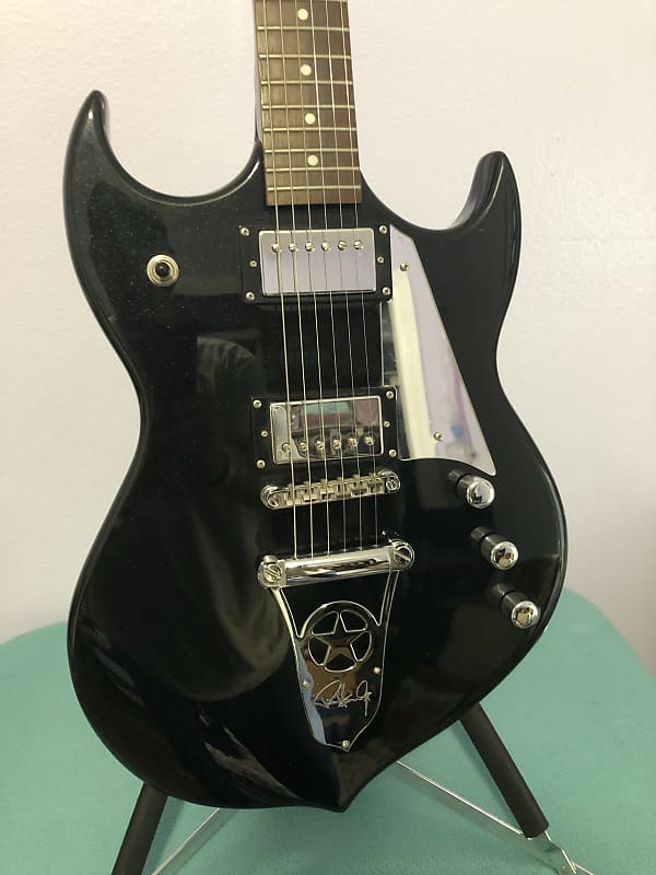 Silvertone! Paul Stanley PSNN1 Sovereign Special Signature! Mid-2000s Gloss  Metallic-Black!