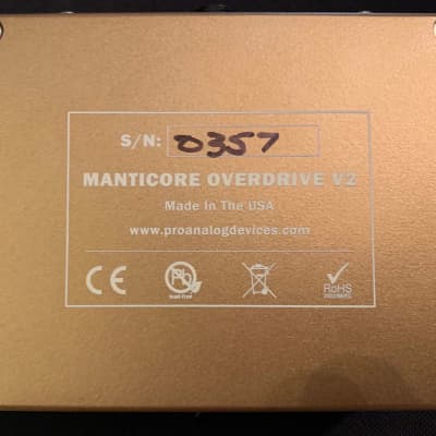 ProAnalog Devices Manticore Overdrive V2 2018 - Gold image 2