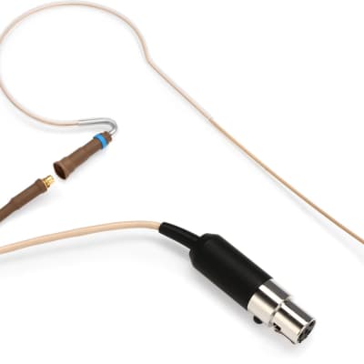Countryman E6 Omnidirectional Earset Microphone - Low Gain with 2mm Cable and TA4F Connector for Shure Wireless - Light image 1
