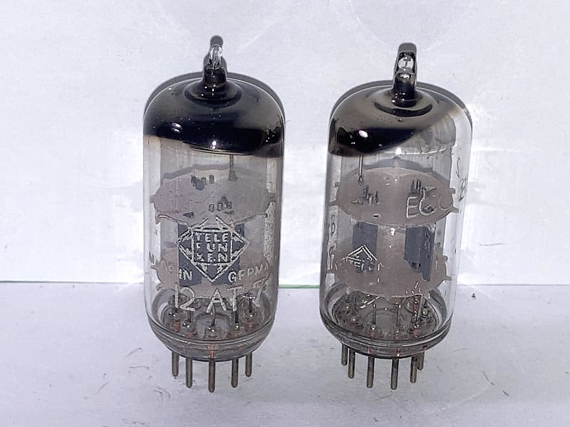 Telefunken 12AT7 ECC81 Tubes, Closely Matched Pair, NOS Testing