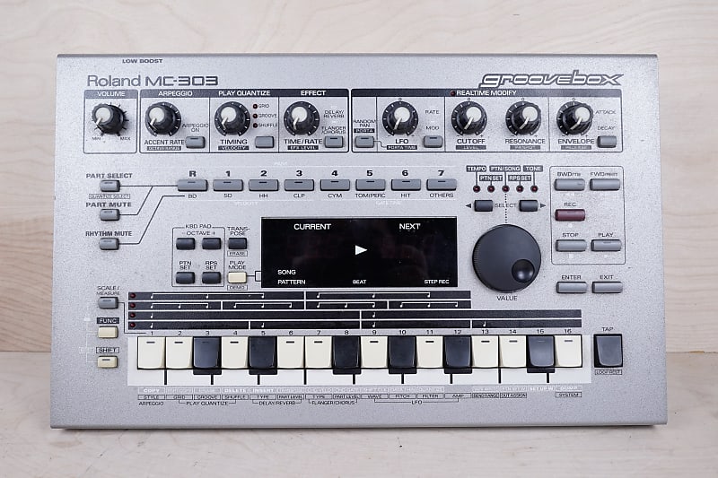 Roland MC-303 Groovebox Drum Machine and Sequencer w/ Manual, Power Supply  | Reverb