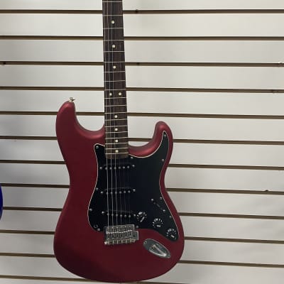 Fender Stratocaster Standard-w/Lightning Flame Neck-Satin Candy Apple Red w/Hard case image 2