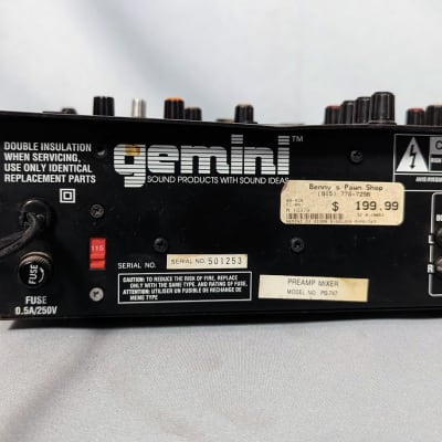 Gemini Preamp DJ Mixer Platinum Series PS-747 image 8