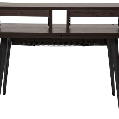 Gator Elite Furniture Series Main Desk | Dark Walnut Brown image 2