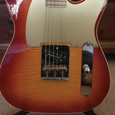Custom Assembled Baritone Esquire/Tele Type Guitar 2019 Cherry Sunburst image 2