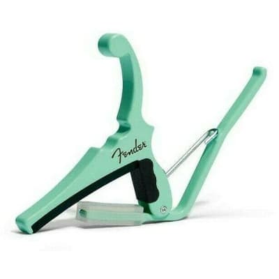 Electric Guitar Capo By Fender/Kyser, 'Quick Change' , Surf Green KGEFSGA image 6