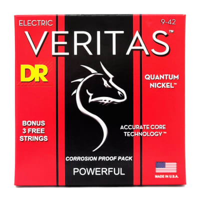 DR Strings Veritas Coated Core Technology Electric Guitar Strings: Light 9-42 image 3