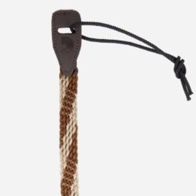 D'Addario fabric mandolin strap Brown/Cream 10MB00 image 3