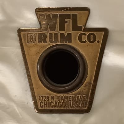 WFL 26 inch bass drum 1950s - White Marine Pearl image 7