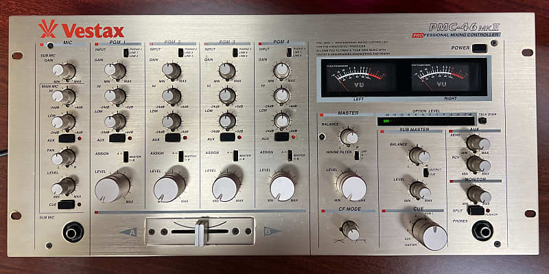 Vestax PMC-46MKII Vintage Professional Rotary DJ Mixer. Uber Rare! (Gold)