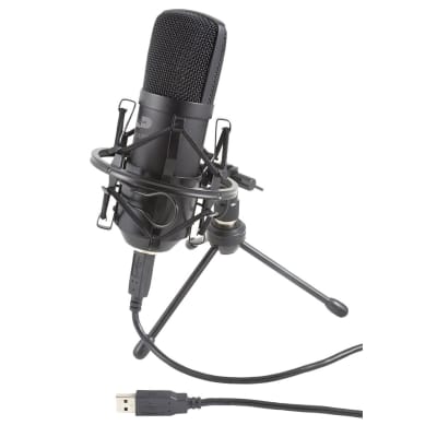 CAD GXL2600 Premium USB Large Diaphragm Cardioid Condenser Microphone w/Tripod Stand, 10' USB Cable image 1