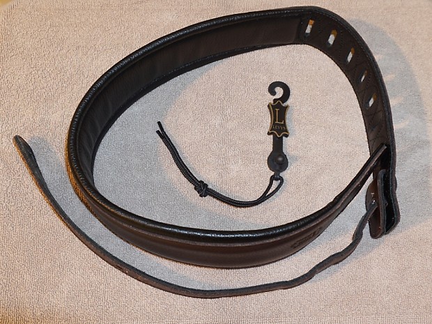 Levy s Leathers PM32 DBR Garment Leather Strap with Foam Pad Dark Brown Black
