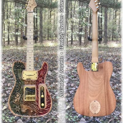 Natural Mystic (Rasta Lion) Carved 2023 Woodruff Brothers Guitars - Satin Lacquer (open pore) image 11