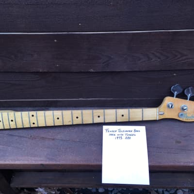Fender Telecaster Bass vintage 1973 factory original maple neck w/tuners image 3