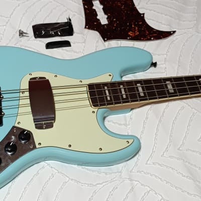 Harley Benton MV-4JB Gotoh 2022 Sonic Blue with upgrades (and a small damage) for sale