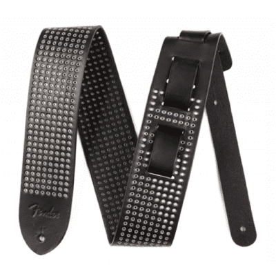 Fender 2.5 in. Leather Small Rivets Black image 1