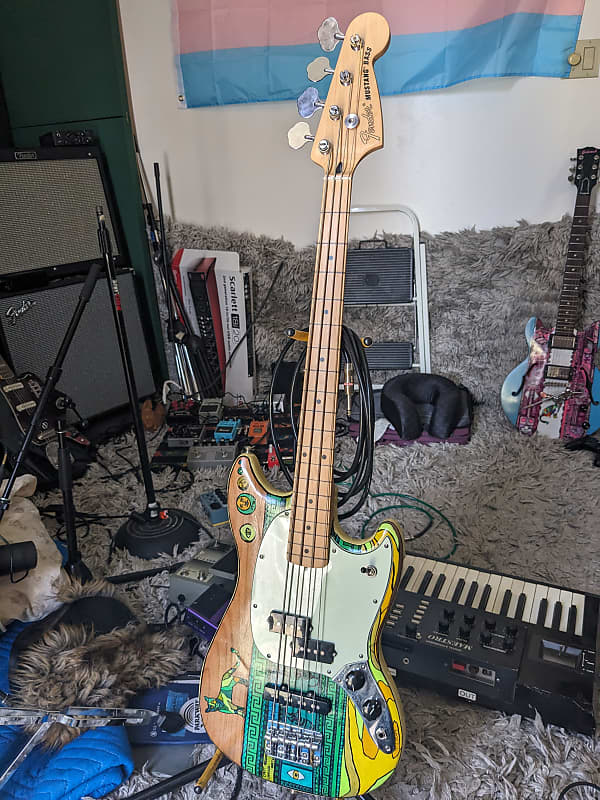 Fender PJ Mustang - FRETLESS - Custom paint job image 1