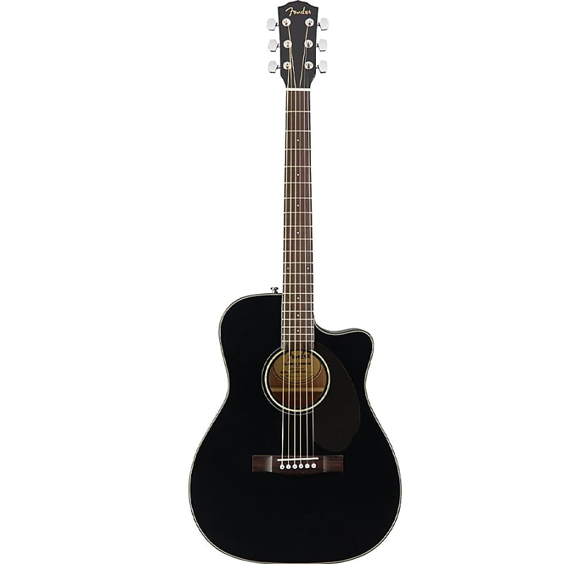 Fender CC-60SCE Concert Acoustic-Electric Guitar - Black image 1