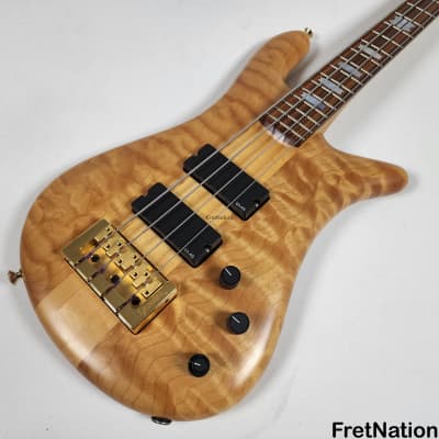 Spector NS-4 4-String Bass 1999 Woodstock Era Quilted Maple Natural Oil / Wax EMG HAZ 8.90lbs #386 image 3