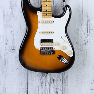 Fender JV Modified '50s Stratocaster HSS Electric Guitar Sunburst with Gig Bag image 4