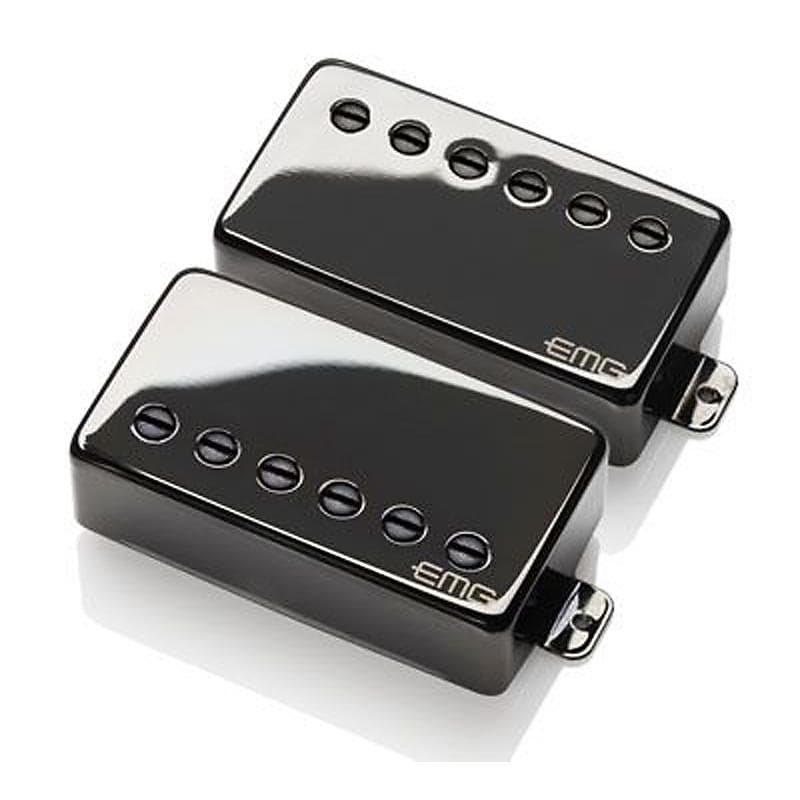 EMG Marty Friedman MF-Set Passive Pickup Standard Spacing Set - Brushed  Black Chrome