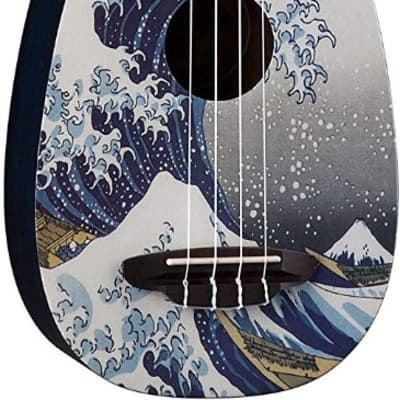 Luna Model Great Wave Graphic Soprano Size Acoustic Ukulele with Gig Bag - Sale! for sale