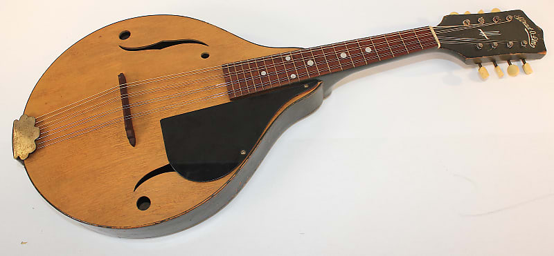 Vintage Strad-O-Lin Style A Mandolin • Dark Green Lacquer • Player image 1