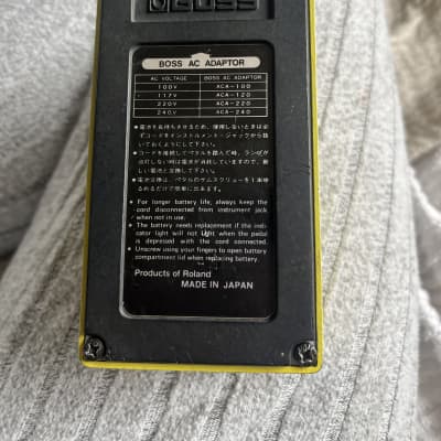 Boss OD-2 Turbo OverDrive (Black Label) 1988 - 1995 - Yellow image 2