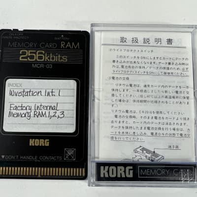 Korg MCR-03 256kbits RAM Memory Card For M1 Wavestation